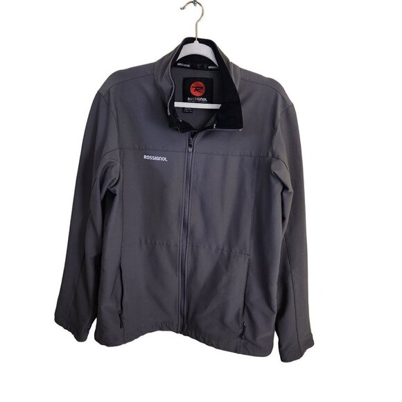 Rossignol Lake Placid Soft Shell Performance Jacket Gray Unisex Size L - Picture 1 of 8
